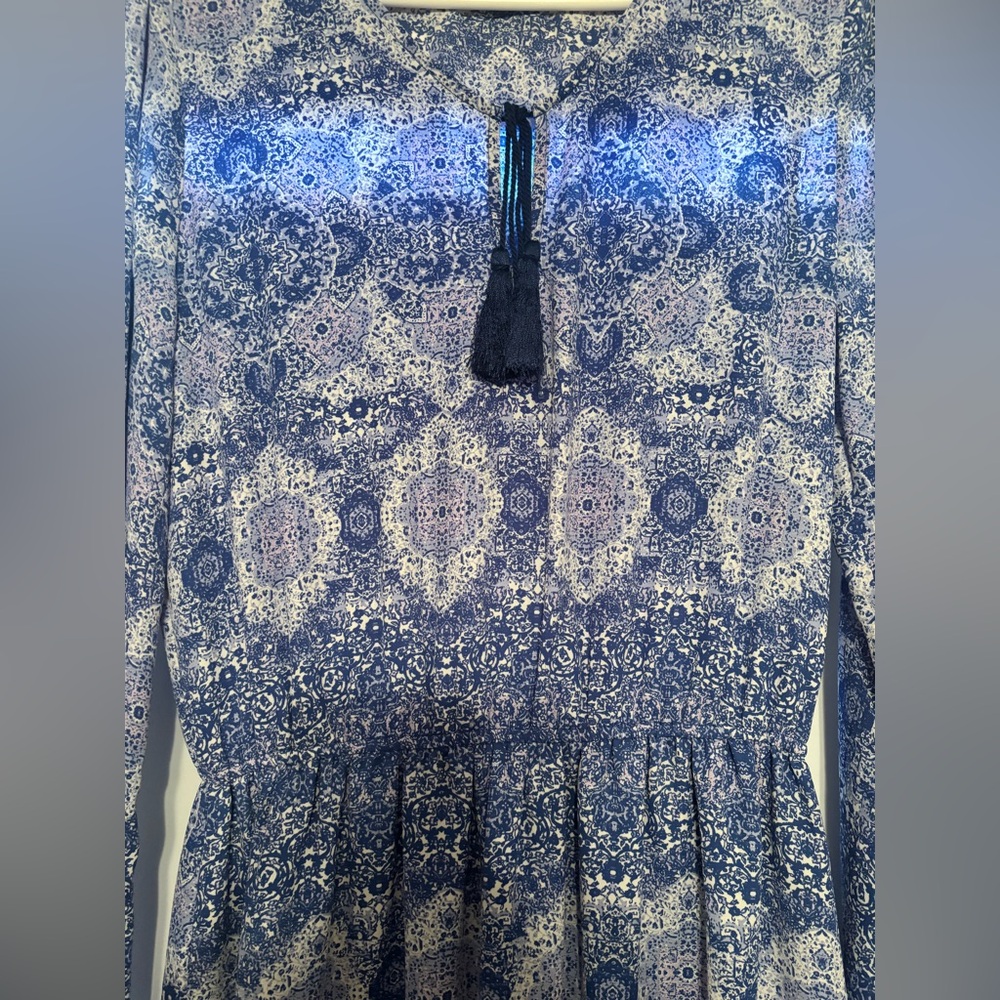 Blue Patterned Dress - Picture 2 of 4